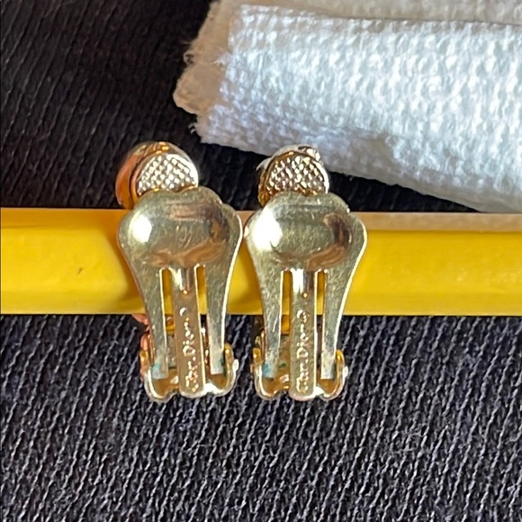 Vintage Christian Dior Gold Twisted Hoop Earrings - Picture 11 of 12